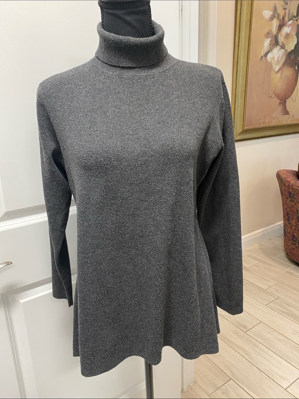Classic Gray Turtleneck Sweater